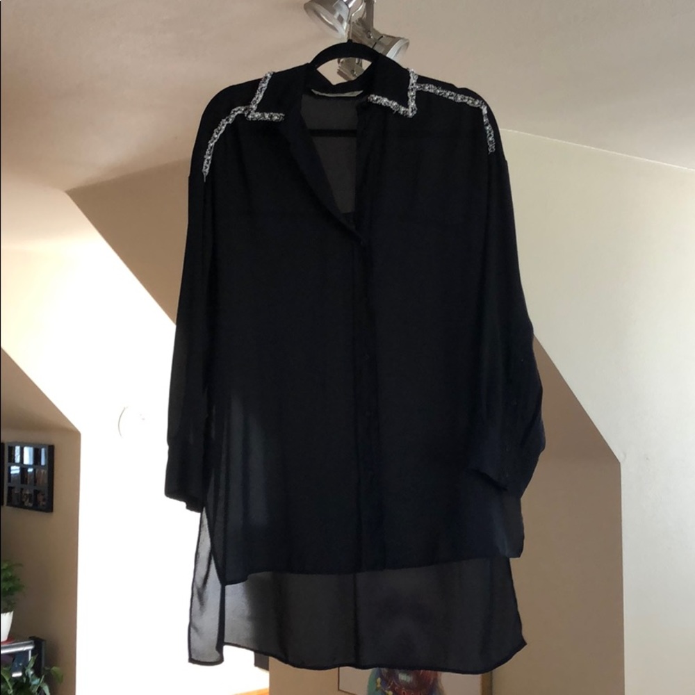 Black sheer dress/top